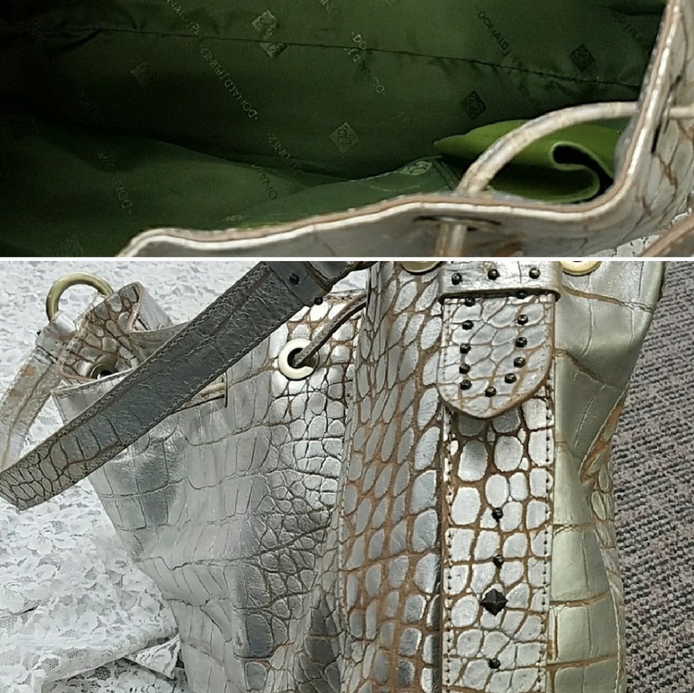 Donald Pliner drawstring hand bag